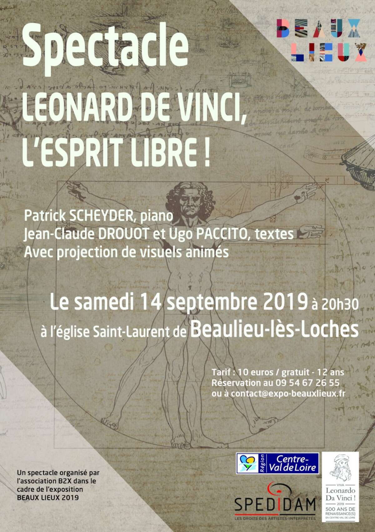 Illustration Spectacle « Léonard de Vinci, l’esprit libre »