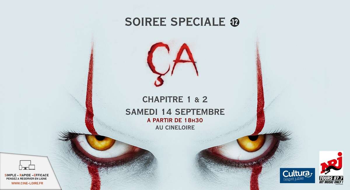 Photo de l'événement Soirée Spéciale l Ça: Chapitre 1 & 2 au CINELoire à Cinéloire Tours Nord