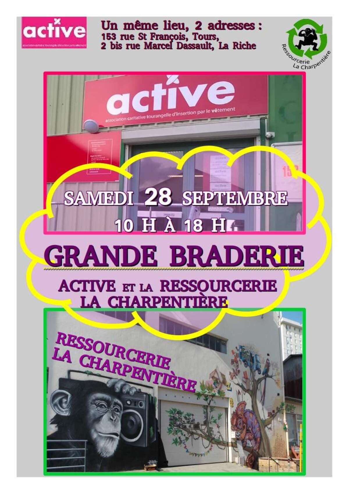 Photo de l'événement Grande Braderie Ressourcerie-ACTIVE à Ressourcerie La Charpentière