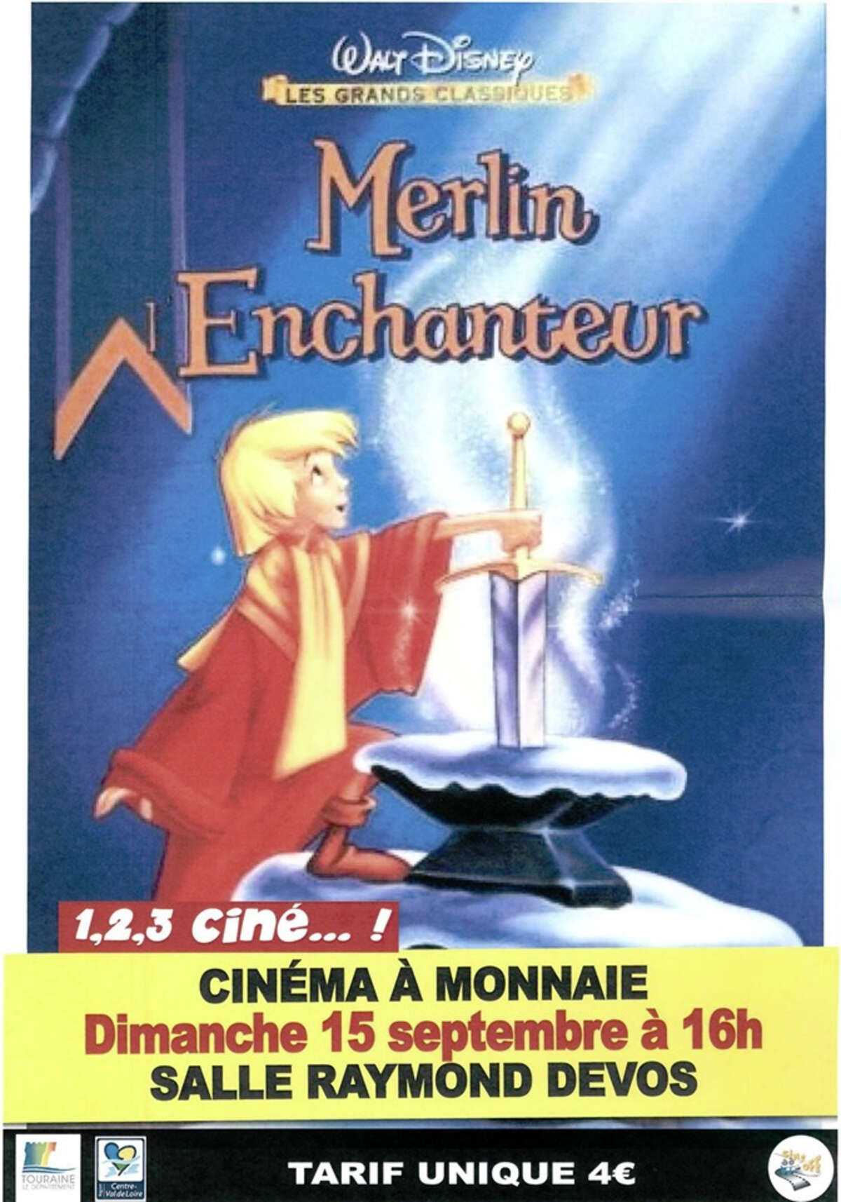 Photo de l'événement 1,2,3 Ciné ! à Monnaie à Salle Raymond Devos à Monnaie