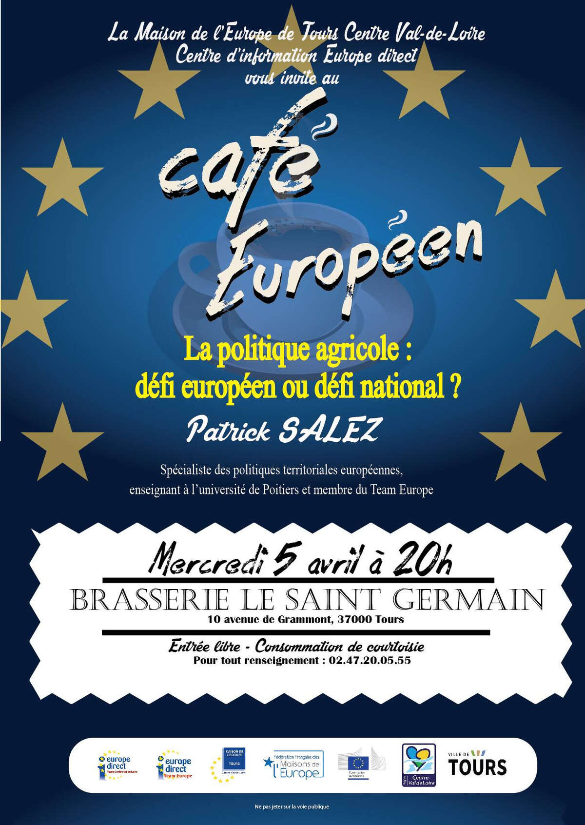 Photo de l'événement Café européen Politique agricole : défi européen ou national ? à Brasserie le Saint-Germain