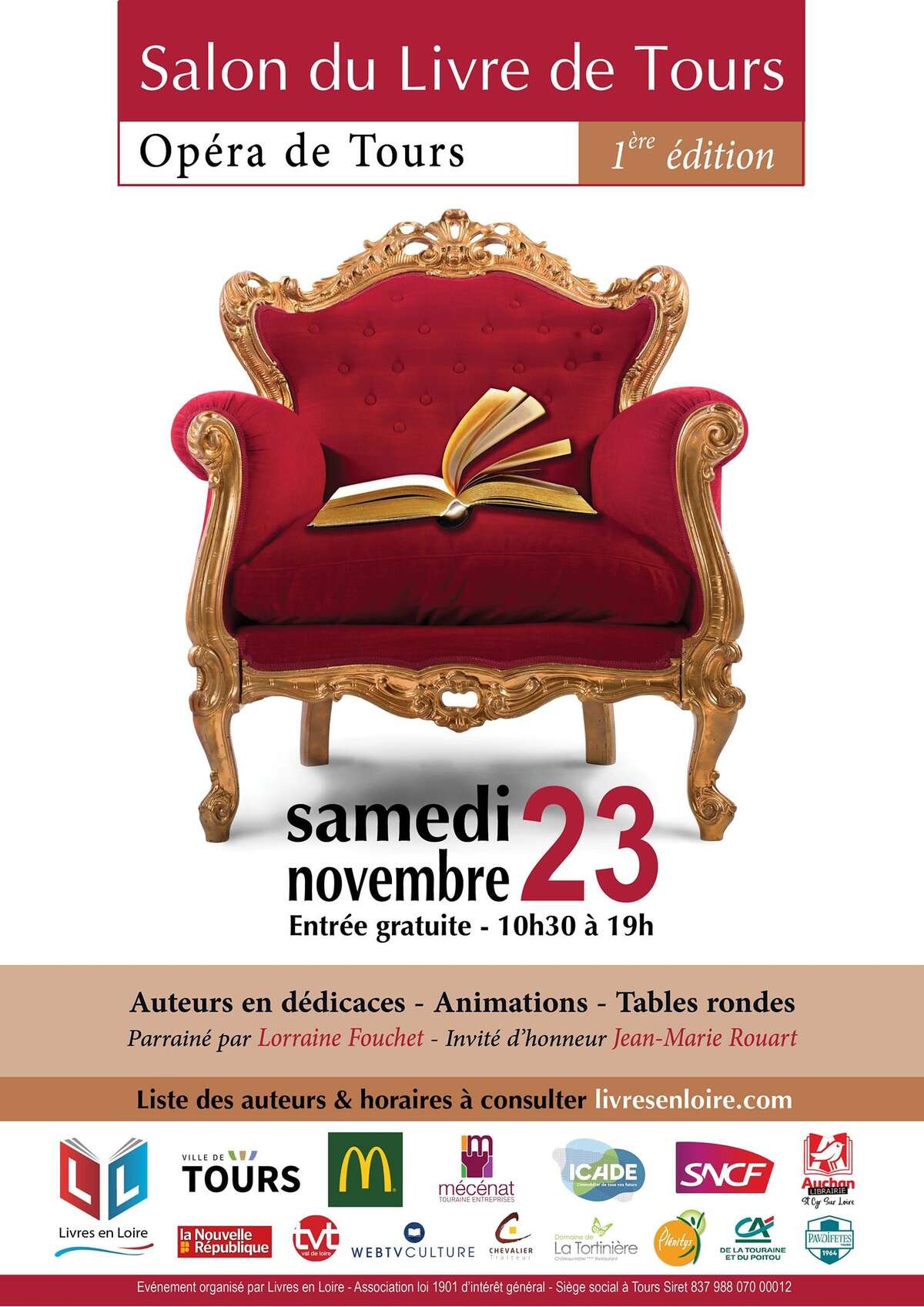 Photo de l'événement Salon du Livre de Tours à Opéra de Tours
