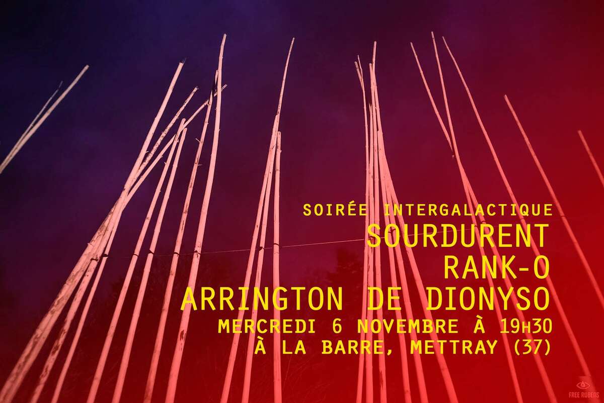 Photo de l'événement Soirée intergalactique. Sourdurent, Rank-O, Arrington de Dionyso à La Barre