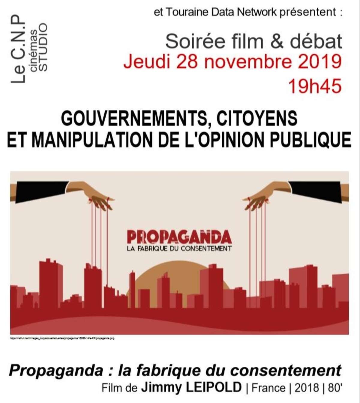 Photo de l'événement Gouvernements, citoyens et manipulation de l'opinion publique à cinémas STUDIO