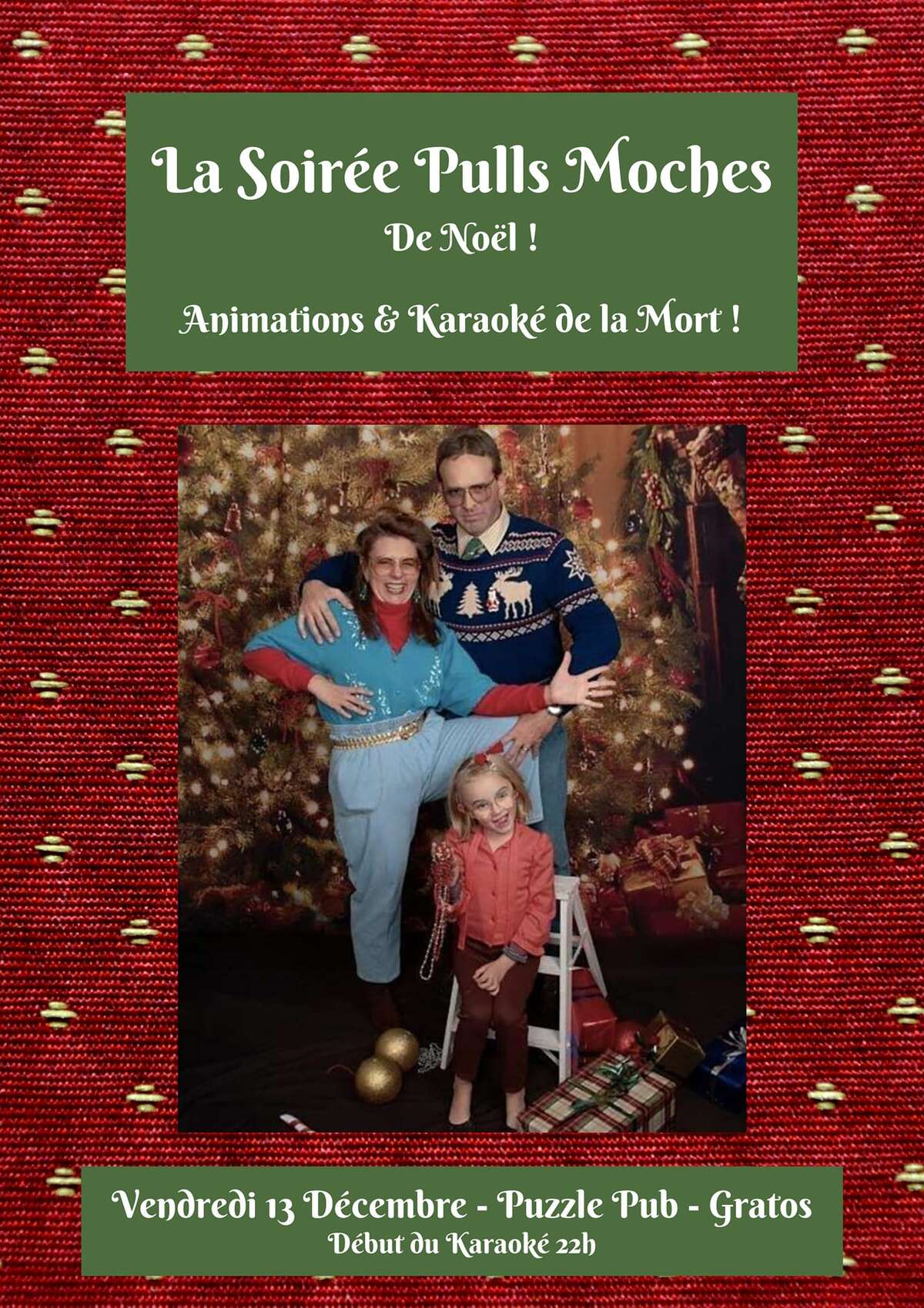 Photo de l'événement Soiree Pull Moche De Noël #3 à pin Puzzle Pub Tours