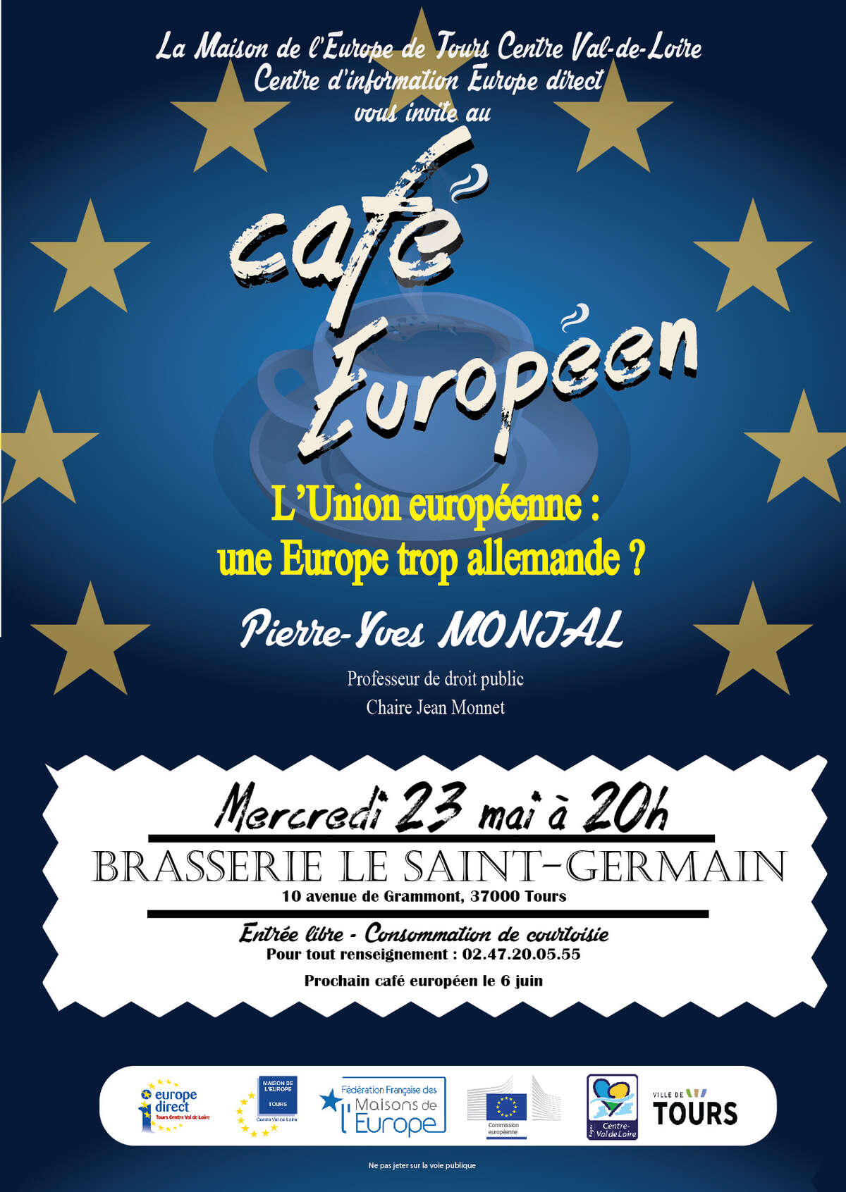 Photo de l'événement Café européen "L’Union européenne : une Europe trop allemande ?" à Brasserie le Saint Germain