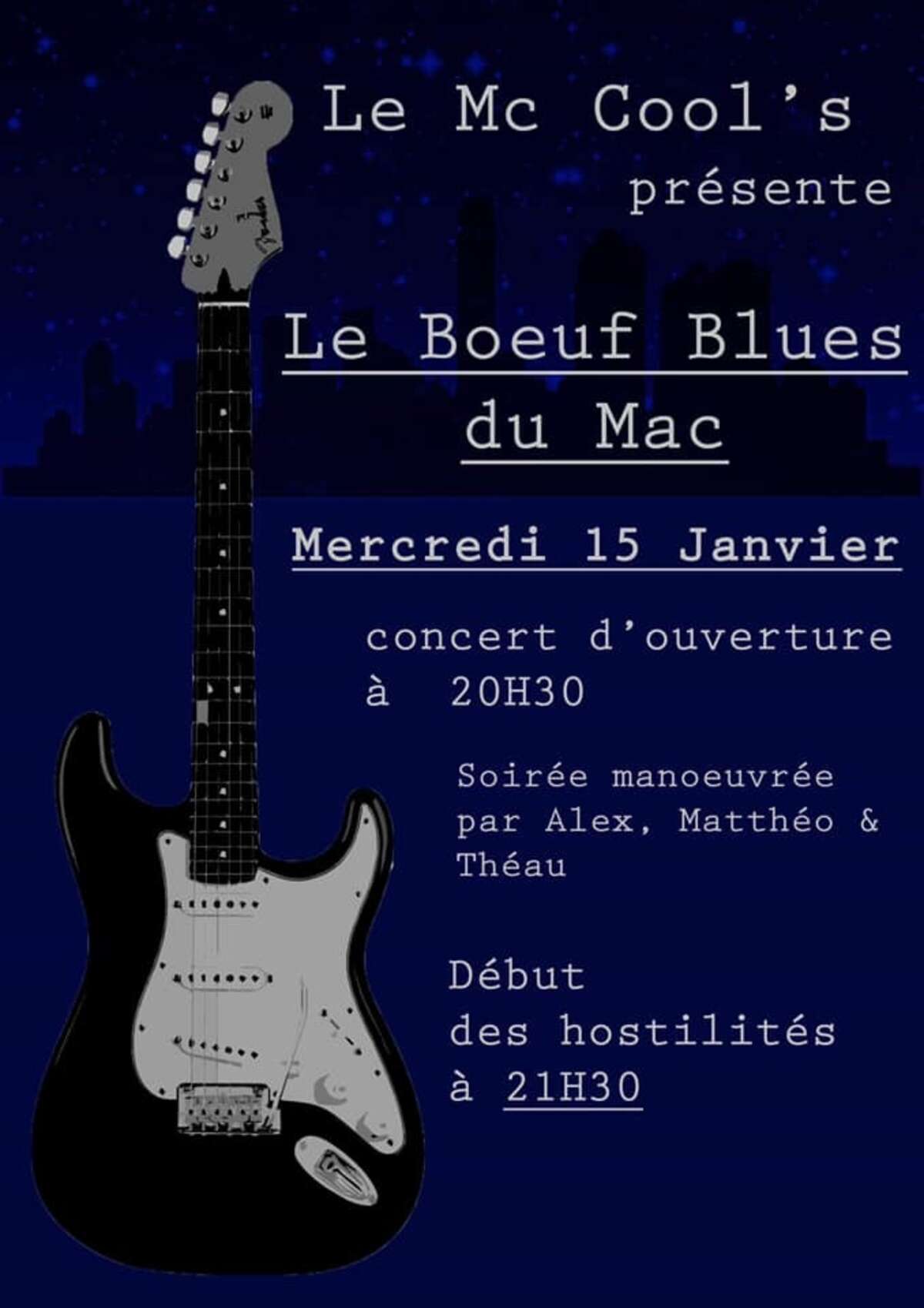 Photo de l'événement Bœuf Blues du Mac à Le Mac Cool's