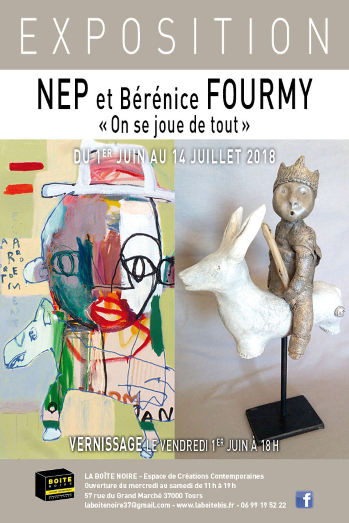 Illustration Exposition "on se joue de tout" de NEP et Bérénice FOURMY