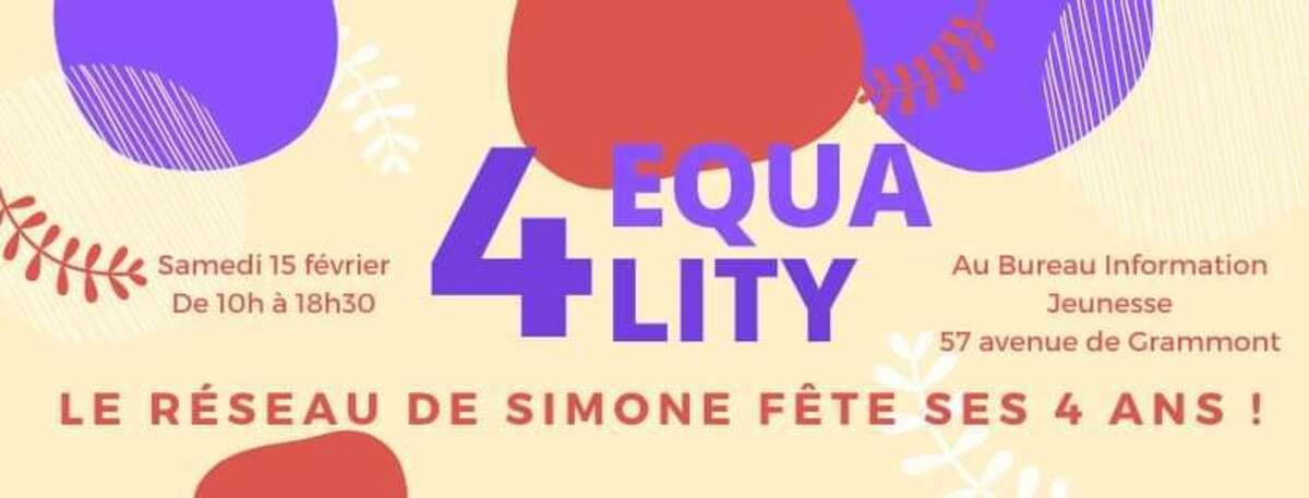 Photo de l'événement [4EQUALITY] Le Réseau de Simone fête ses 4 ans ! à BIJ 37 - Bureau Information Jeunesse 37