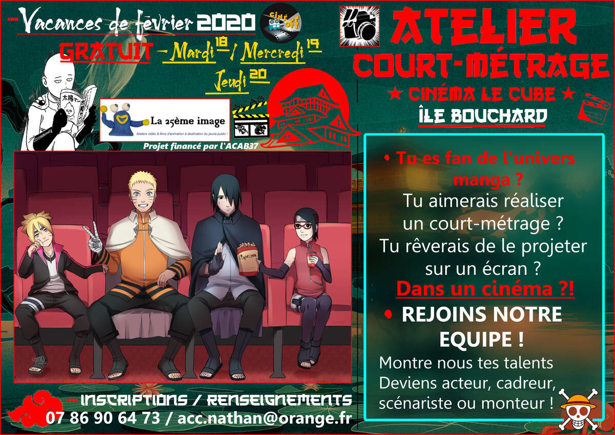 Photo de l'événement Atelier court-métrage Manga à LE CUBE, l'Ile Bouchard