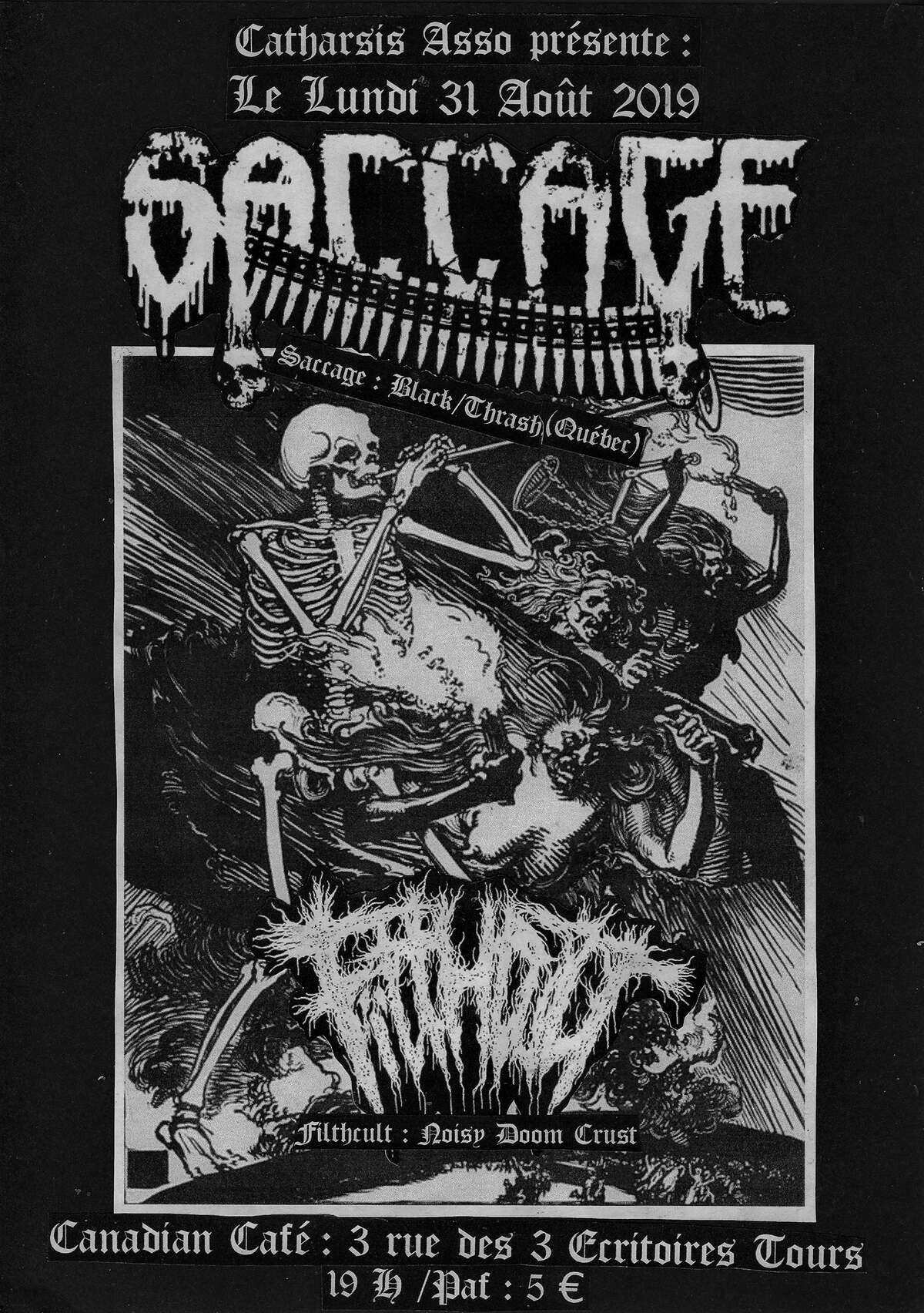 Photo de l'événement Saccage, Filthcult // Tours à Canadian Café