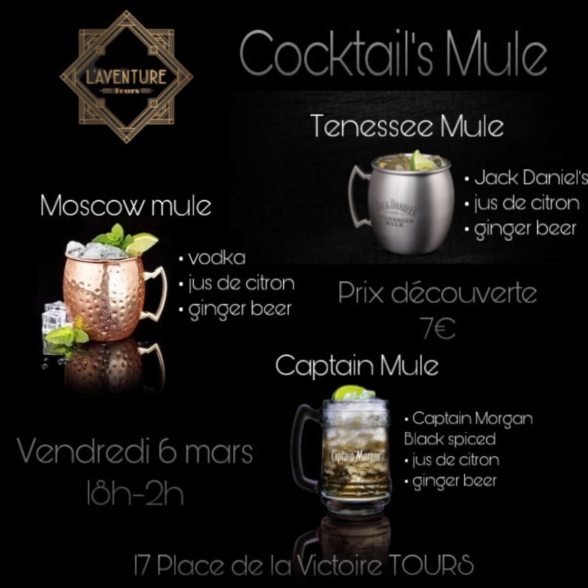 Photo de l'événement Cocktail's Mule à L'Aventure