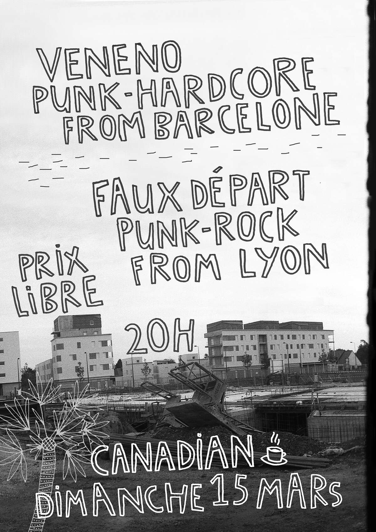 Photo de l'événement Concert Punk/Hardcore : Veneno + Faux Départ à Canadian Café