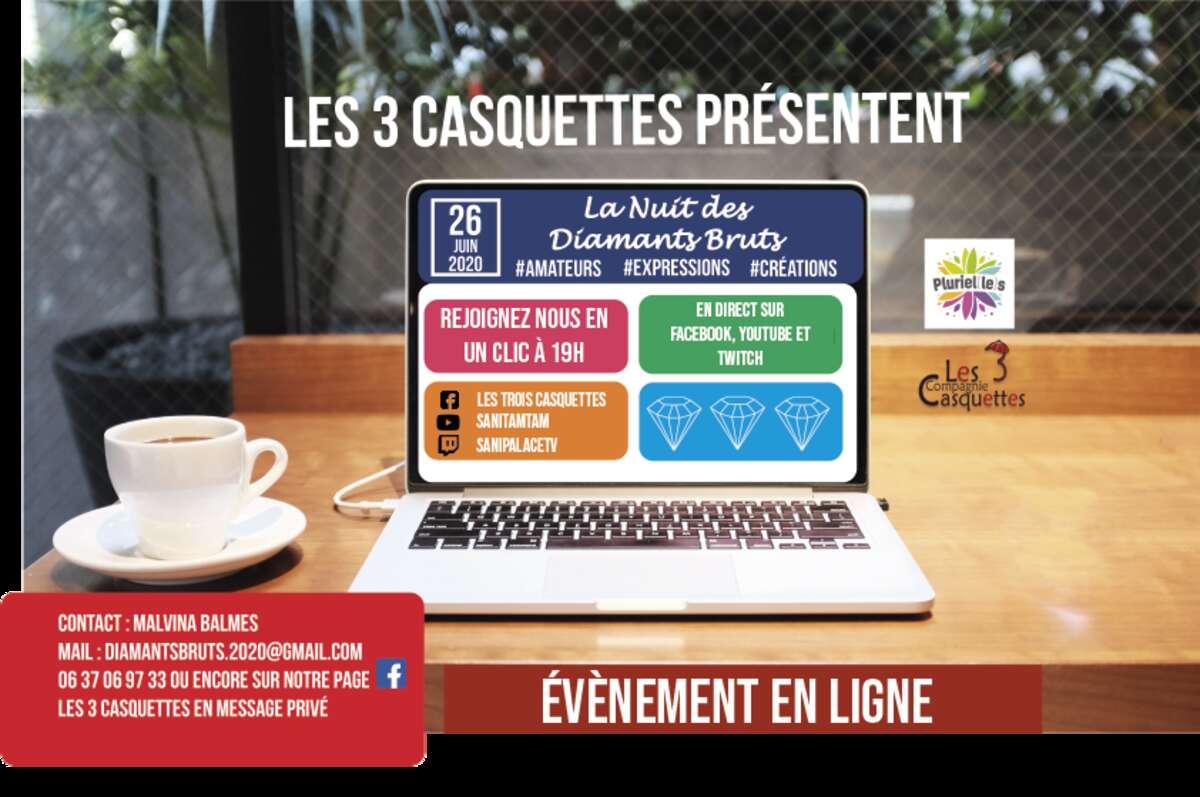 Photo de l'événement La Nuit des Diamants Bruts à https://www.facebook.com/pg/Les-Trois-Casquettes-1322832251087618/posts/