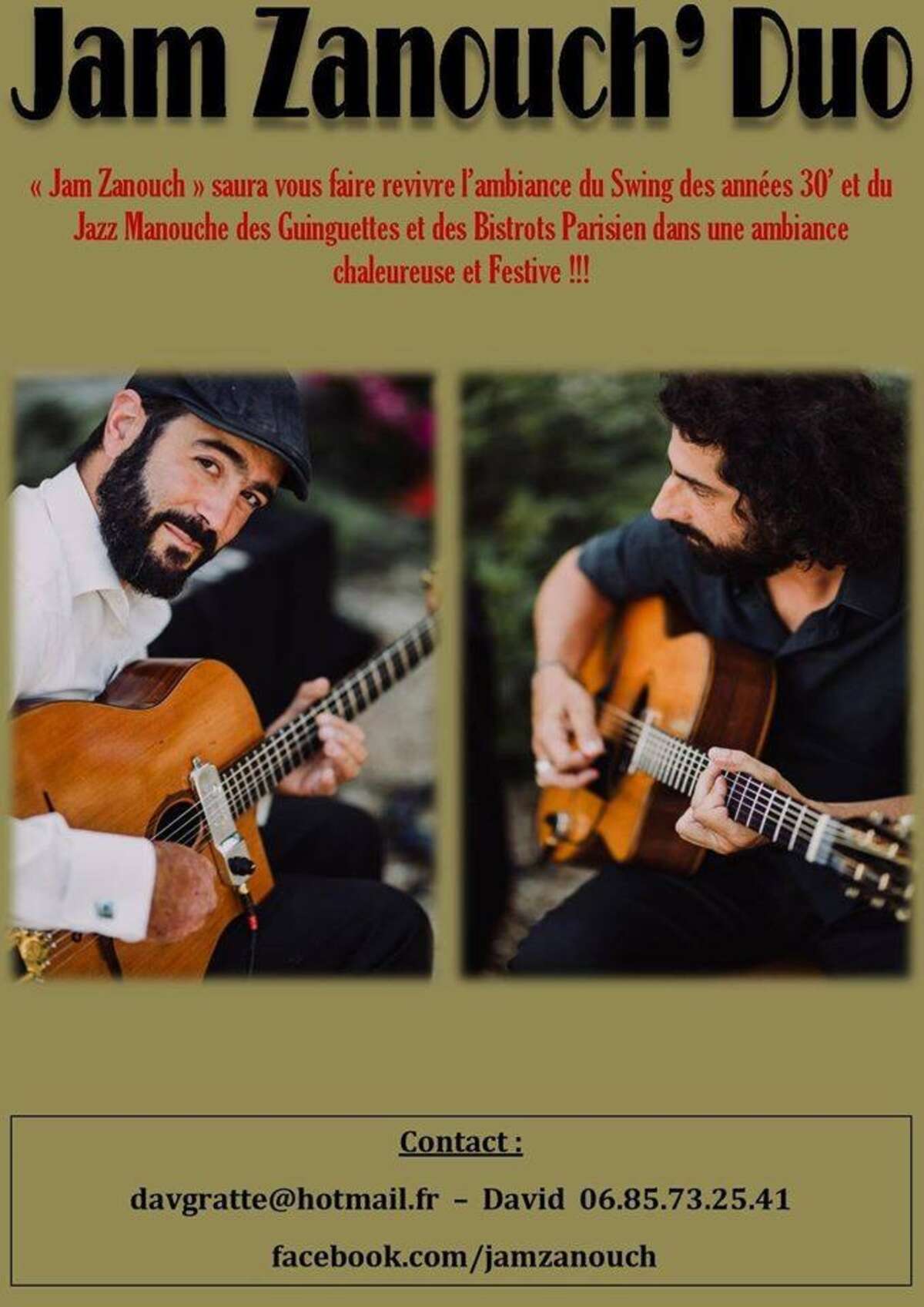 Photo de l'événement Concert Jam Zanouch'Duo (2 Guitares) à L'Arrose'Loire
