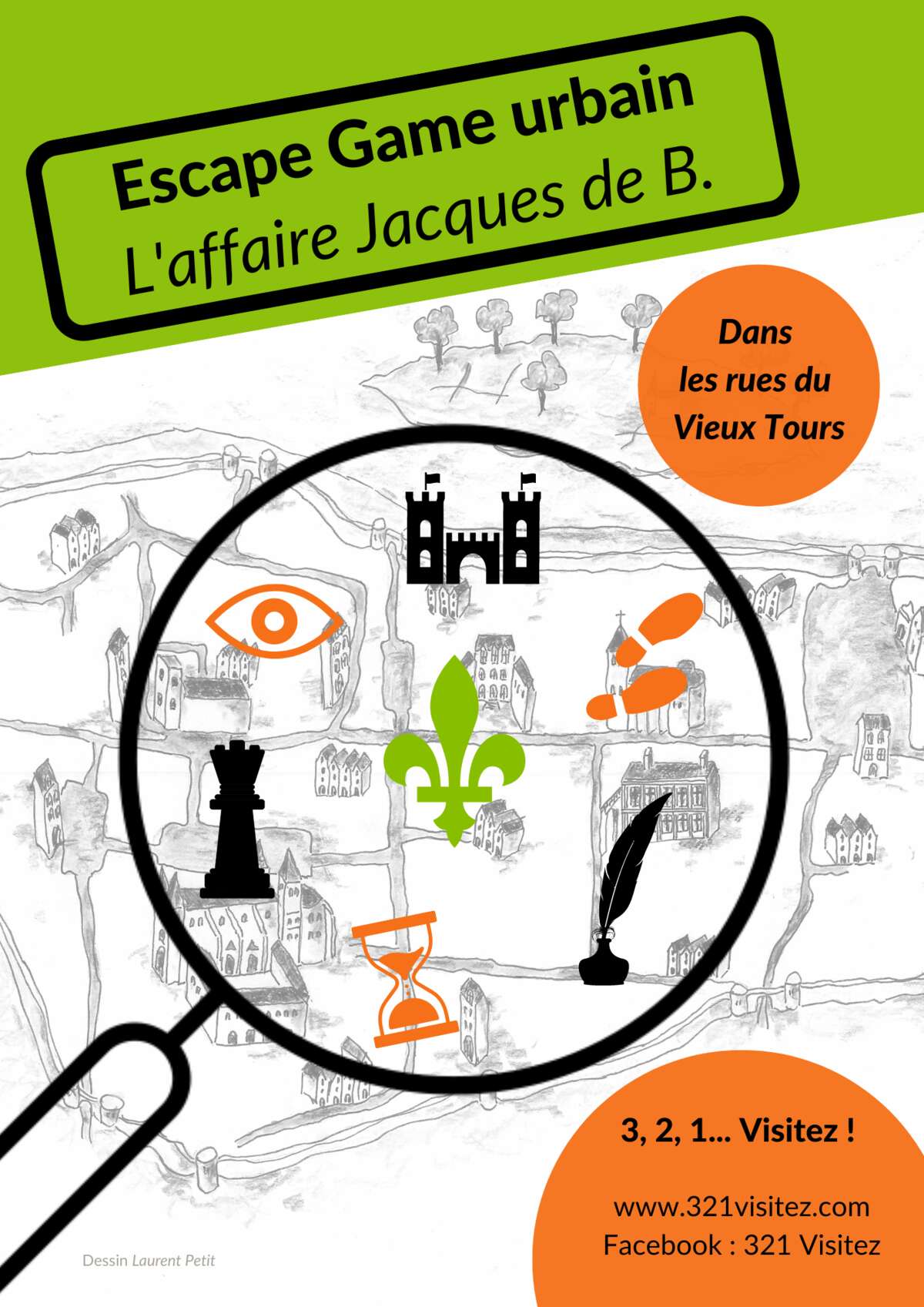 Photo de l'événement Escape Game urbain - L'affaire Jacques de B. à Tours