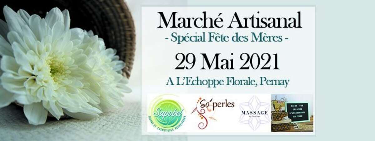 Illustration Marché Floral & Artisanal - Spécial Fête des Mères