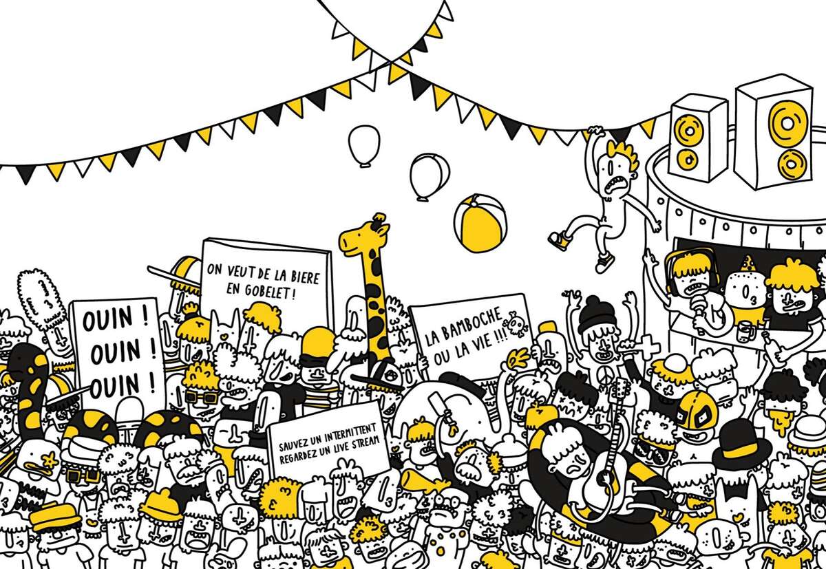 Illustration Carte Blanche à Planet of Sound et Riffs 70 - Béton va se faire foudre !