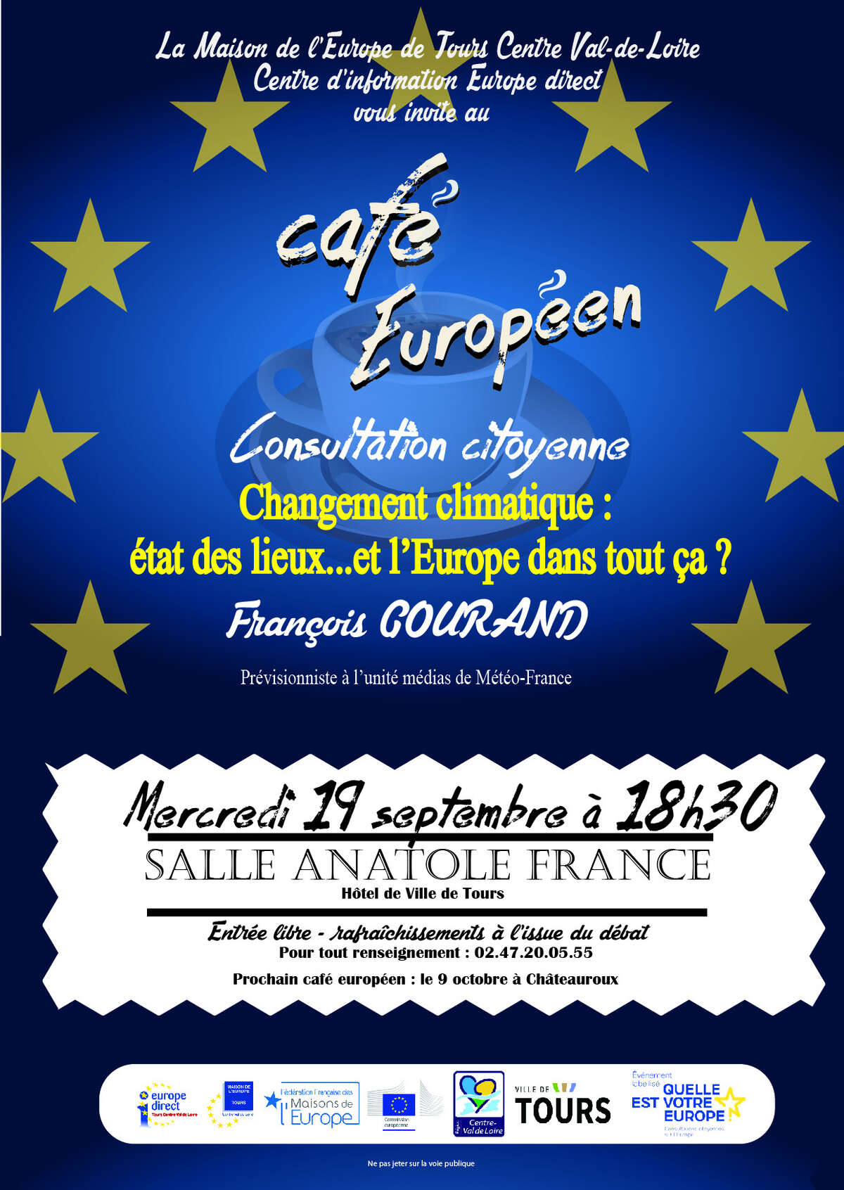 Photo de l'événement Consultation citoyenne "Changement climatique : état des lieux... et l'Europe dans tout ça ?" à Salle Anatole France, Hôtel de ville de Tours (37000)