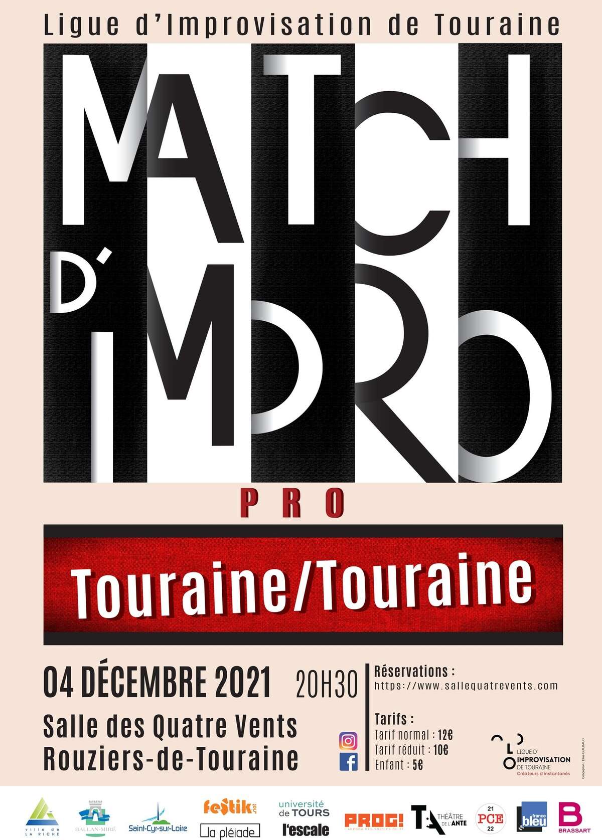 Photo de l'événement Match d'improvisation professionnel : Touraine -Touraine à Les Quatre Vents