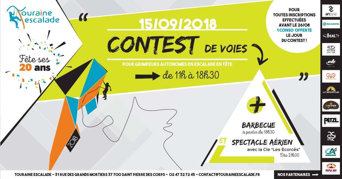 Photo de l'événement Contest de voies pour les 20 ans de Touraine Escalade ! à TOURAINE ESCALADE