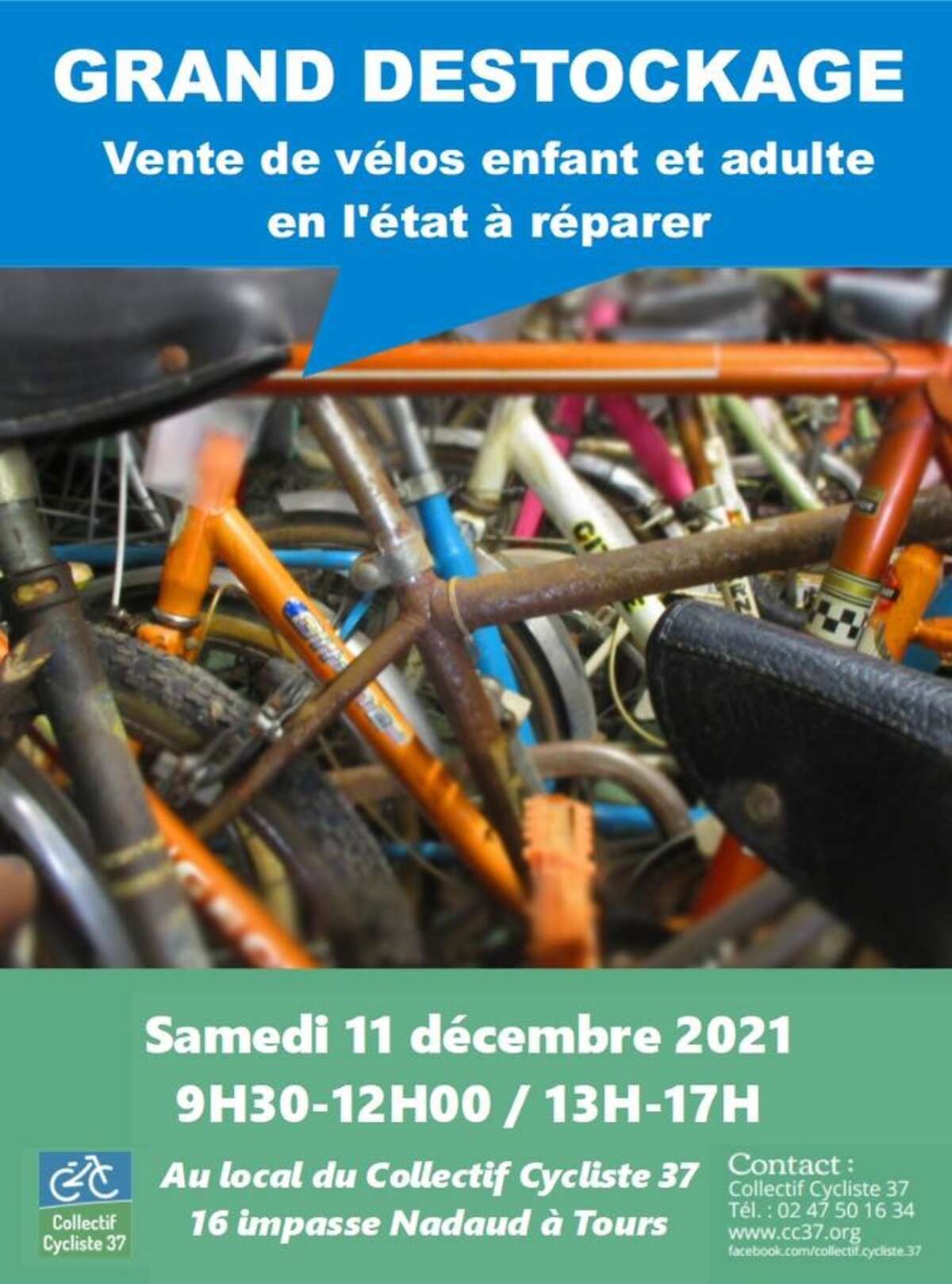 Photo de l'événement Grand déstockage de vélos enfants et adultes à Collectif Cycliste 37