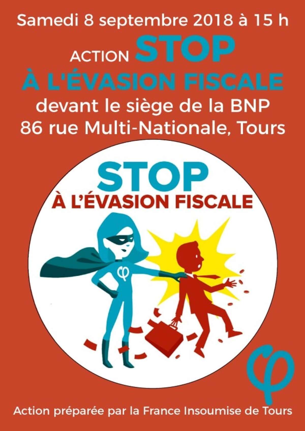 Photo de l'événement Stop à l'évasion fiscale - Spectacle de rue à 86 Rue Nationale, 37000 Tours, France