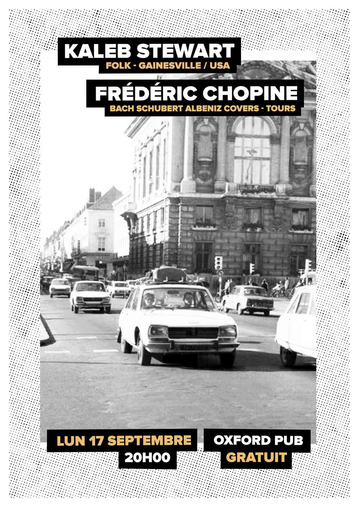 Photo de l'événement Kaleb Stewart (USA) • Frédéric Chopine // Soutien à Utopia 56 à Oxford Pub Tours