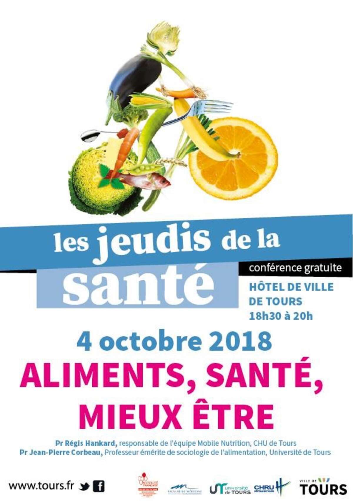 Photo de l'événement Les jeudis de la santé - aliments, santé, mieux-être à Hôtel de ville de Tours