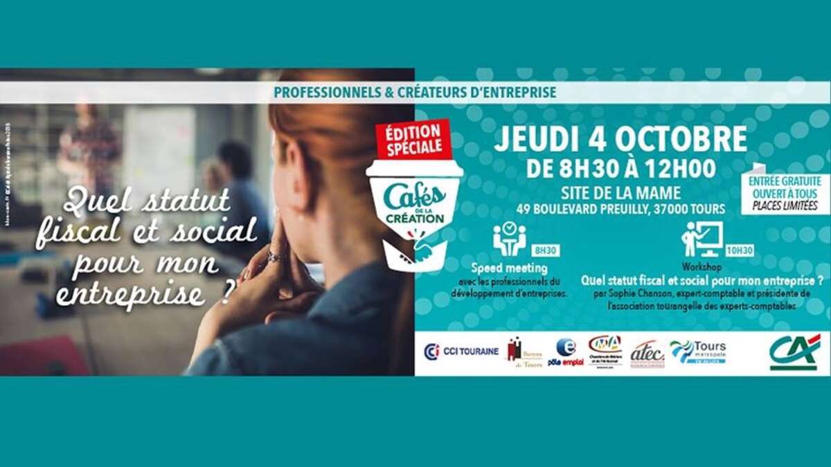 Photo de l'événement Les cafés de la création - MAME + CCI Touraine à MAME