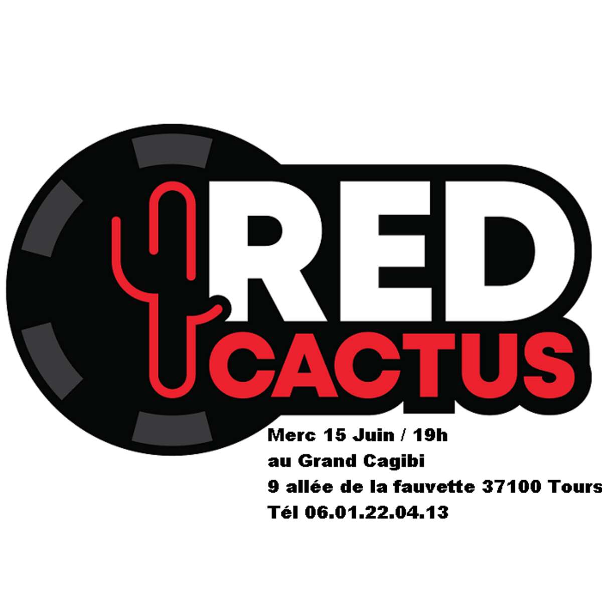 Illustration " Tournois de Poker " avec RED CACTUS. / 19h